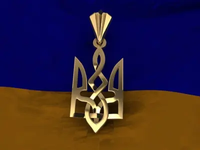 Ukrainian Trident  3D print model 2