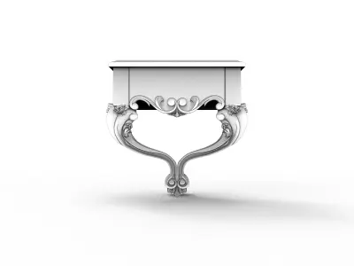 Carved hanging shelf 3D model