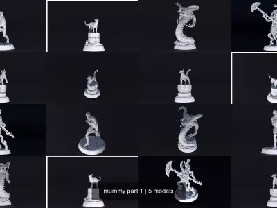 desert mummy part 1 3D Model Pack
