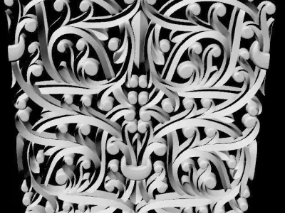 Central decor ornament for furniture 3D model 557