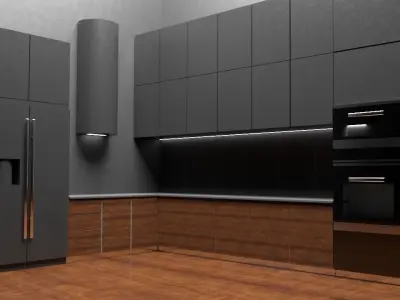 3D model Luxury Modern Kitchen 3D model