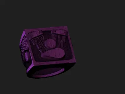 biker ring with motor 3 3D print model