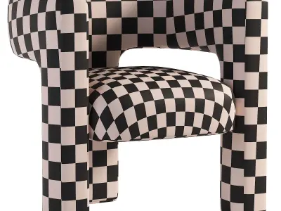 Armchair person chair Low-poly 3D model