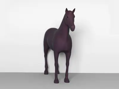 Horses full body  3D model