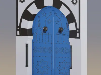 Traditional Tunisian door 3D model