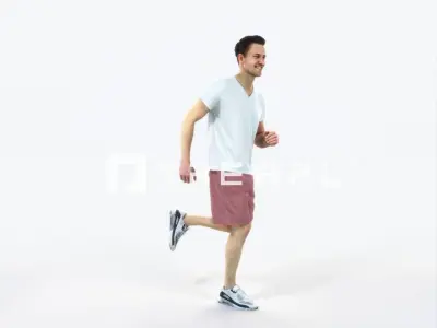 Virtue 02G Running Jogging Football Sports Man Low-poly 3D model
