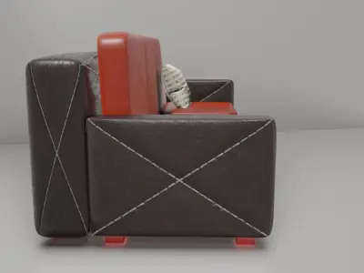 Sofa-1 sofa with cushions 3D model