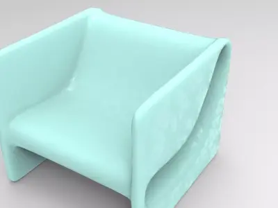Muhga Chair Low-poly 3D model