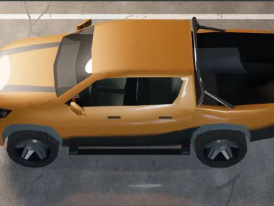 Toyota Hilux Low-poly 3D model