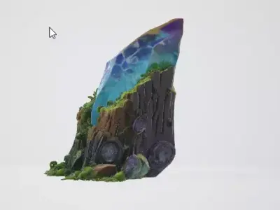 Realistic 3D Decorative Crystal  Elegant Home Decor Asset 3D model