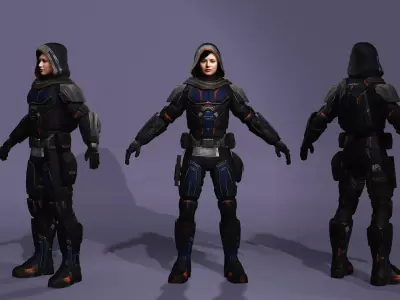 Realistic Female Taskmaster Thunderbolts Olga Kurylenko marvel 3D model