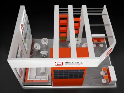 Booth Exhibition Stand a633 3D model