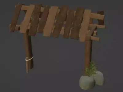 Medieval enter gate Free 3D model