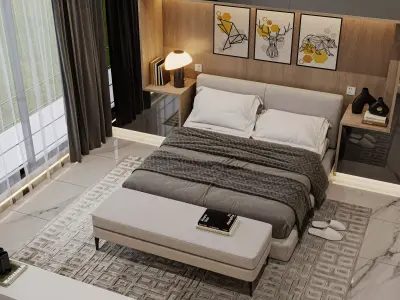 Modern Apartment Interior Detail Scene  3D model