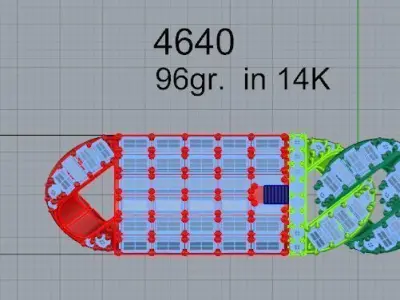 Cumin Chain Bracelet 4640 3D print model
