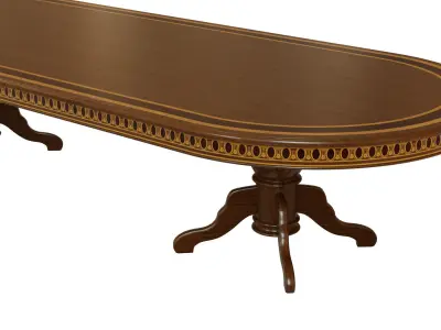 Wooden table with veneers 3500 3D model