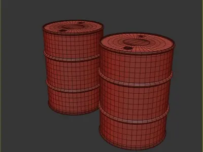 Shell Barrel Clean Low-poly 3D model