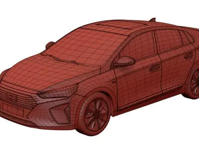 Mid size sedan 3D model
