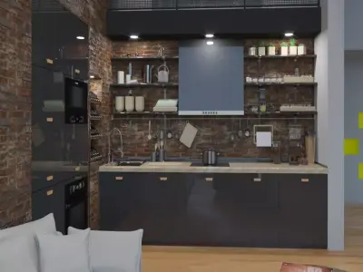 Kitchen v2 3D model