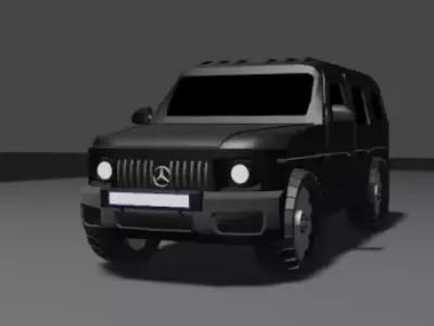 Mercedes G63 Jeep Low-poly 3D model