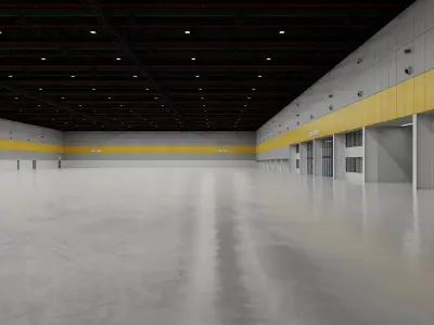 Exhibition Hall Interior 5 Low-poly 3D model
