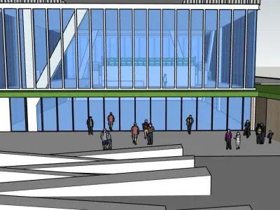 Detail Model of Wyly Theatre 3D model