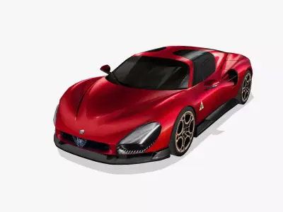 Alfa Romeo 33 Stradale 2024 Low-poly 3D model