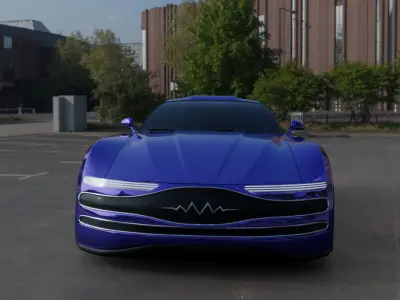 Blue concept car 3D model