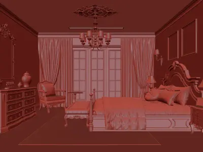  Bedroom interior 87 3D model