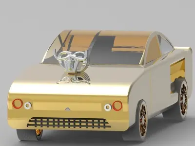 Drag car Free 3D model