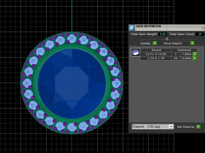 Vintage Style Oval Blue SAPPHIRE RING 3D PRINTABLE MODEL 3D print model