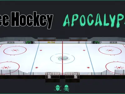 Ice Hockey Rink- Apocalypse Low-poly 3D model