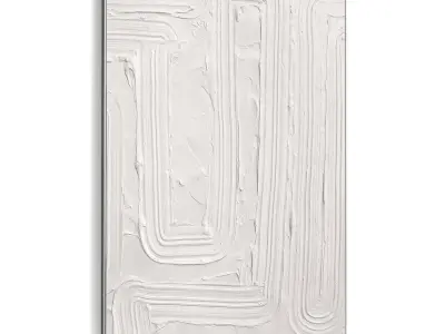 Plaster Two Photo Frame 456 Low-poly 3D model