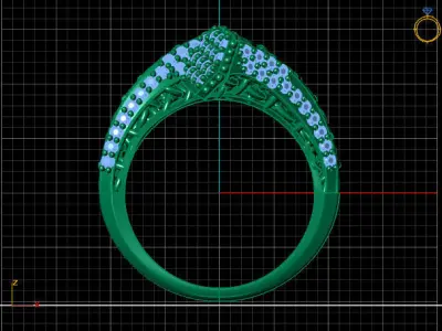 Two Head Women Ring 3DM Womens Ring 3d models 3D print model 3D print model 10