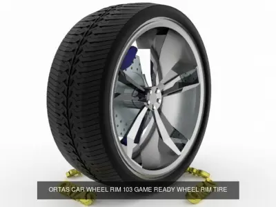 ORTAS CAR WHEEL RIM 103-104 GAME READY WHEEL 3D Model Pack