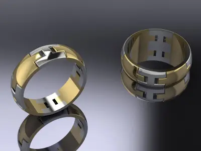 Gold  Ring Jewelry 3D print model