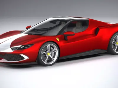 Ferrari 296 GTS Red 2023 3D model