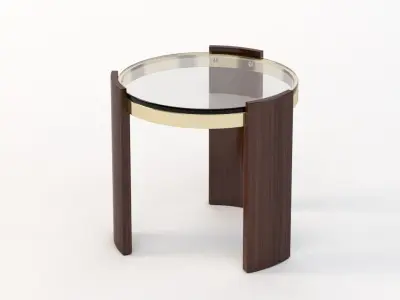 Figured Eucalyptus Bowen Round Side Table 3D model