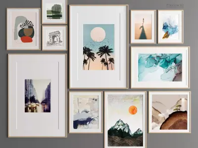 Art Frame 319 Low-poly 3D model