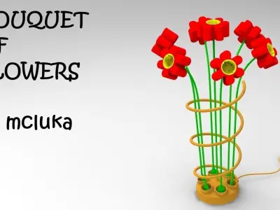 Bouquet of flowers Free 3D model