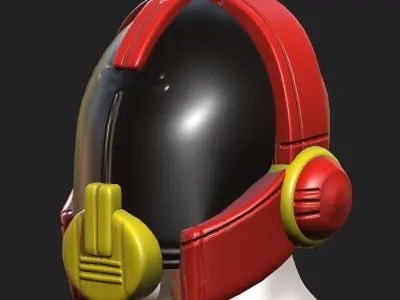Helmet plastic mask protection pollution ball shaped Low-poly Low-poly 3D model get