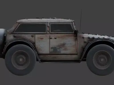 Wasteland Fight Vehicle Collection 3D Models Low-poly 3D model