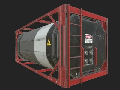 Sci-Fi Container Low-poly 3D model