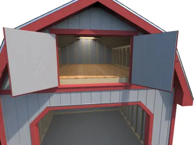Garage- Gambrel 3D model