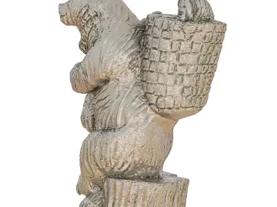 Park Sculpture Masha and the Bear 3D model