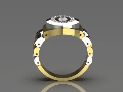 Luxury man Rolex design diamond ring model ror0014 3D print model