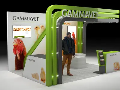 Stand for veterinary fair 3D model