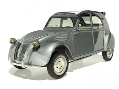 1958 Citroen 2CV 3D model