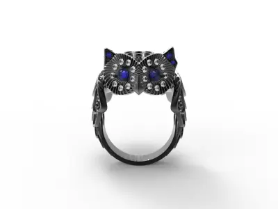 Boucheron ring owl  3D print model