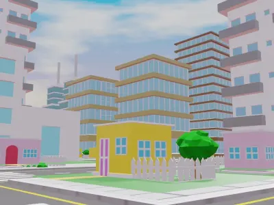 Indie Game World Free low-poly 3D model